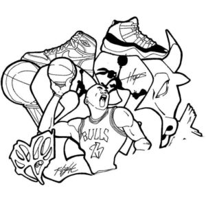 граффити баскетбол Майкл Джордан