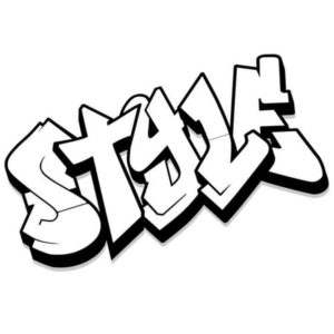граффити с надписью стиль