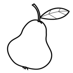 груша с листочком