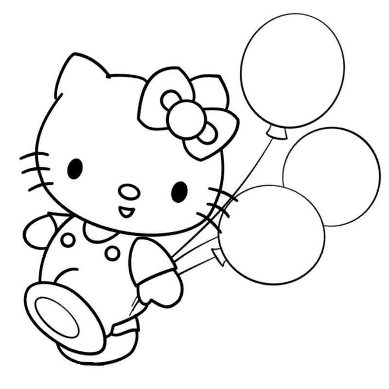 Hello kitty с шариками