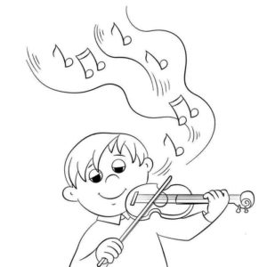 игра мальчика на скрипке
