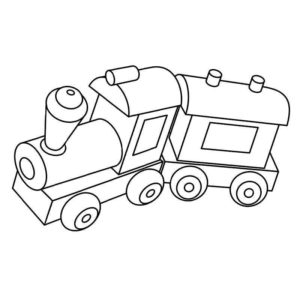Игрушка паровозик с вагоном