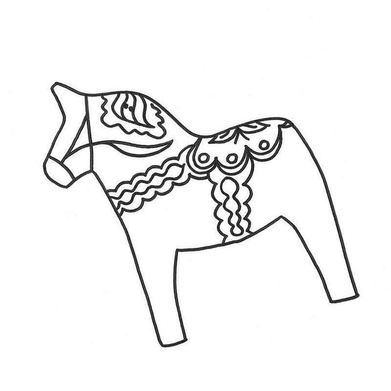каргопольская игрушка разукрашенная лошадь