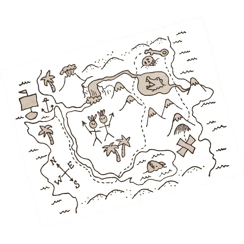 карта сокровищ неизвестного острова