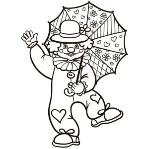 Клоун с зонтиком