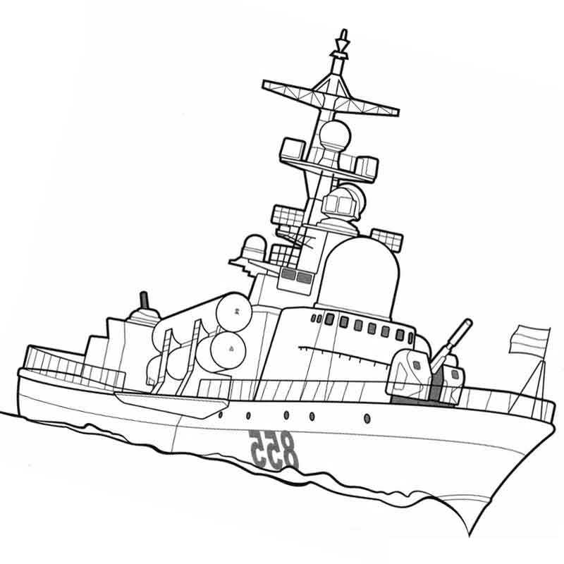 Корабль с боевым оснащением
