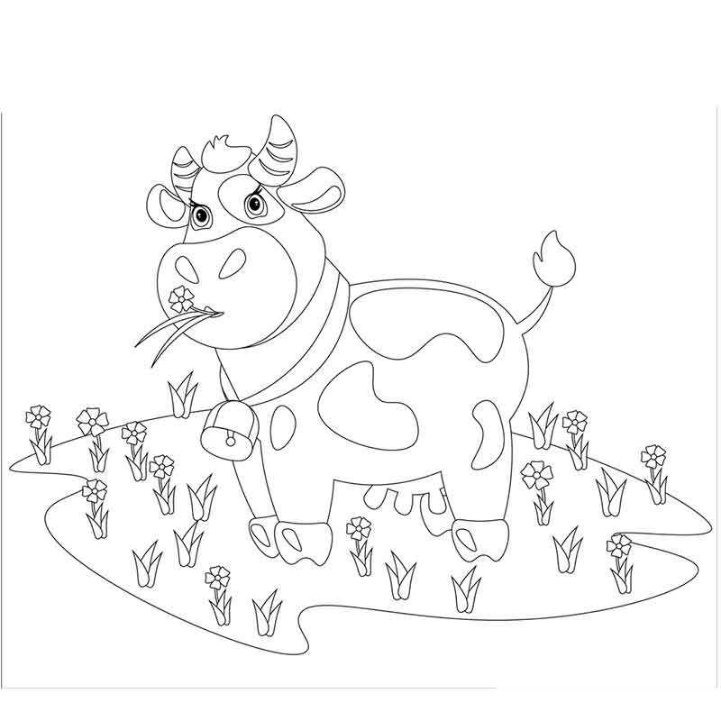 Раскраска корова для детей распечатать бесплатно