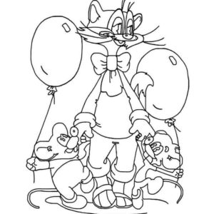 кот Леопольд и мыши с шарами