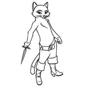 Кот в сапогах с ножом