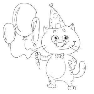 Котик с шариками