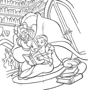 красавица и чудовище читают вместе книгу