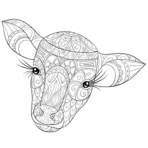 Красивая голова коровы