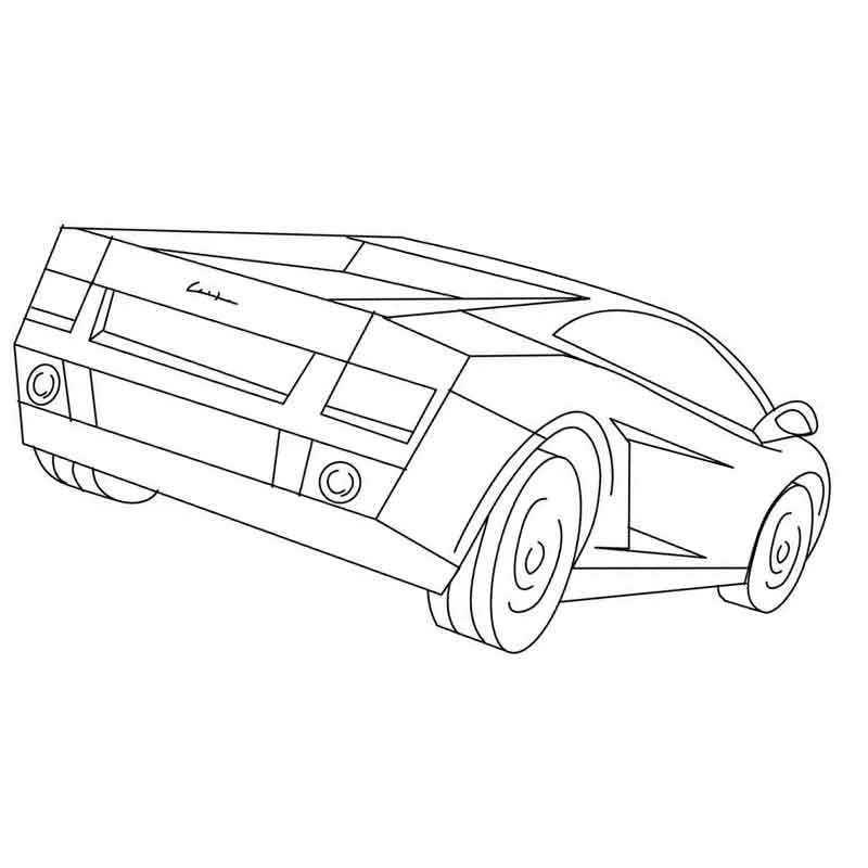 Раскраска Lamborgini Veneno Roadster