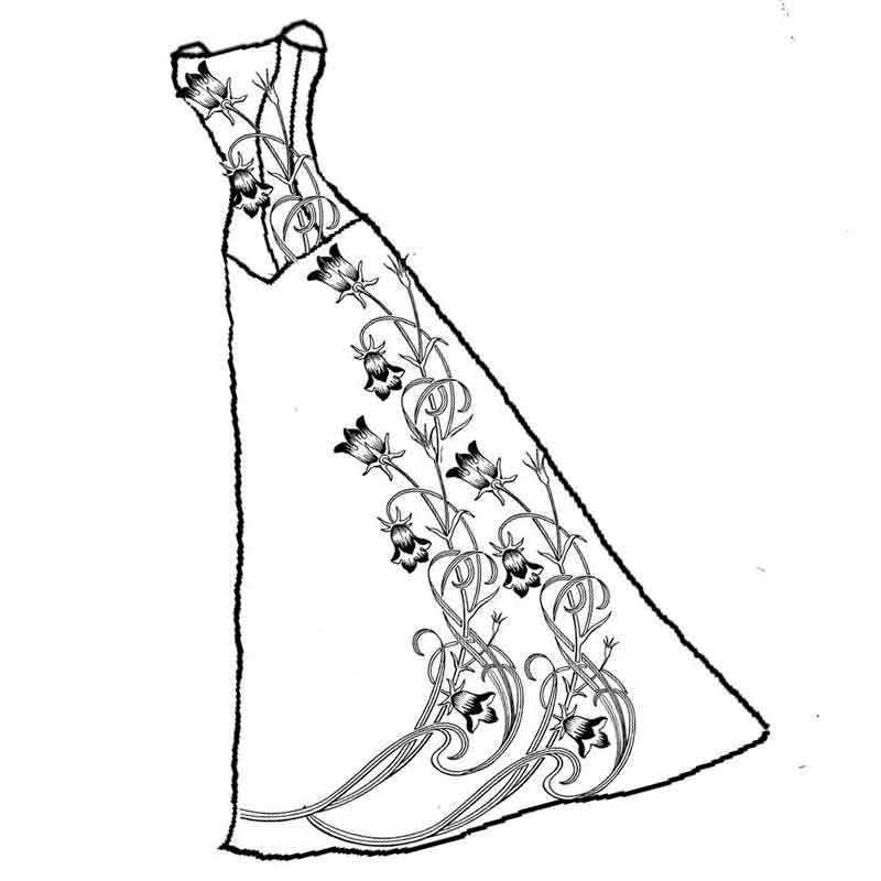 красивое платье с цветами