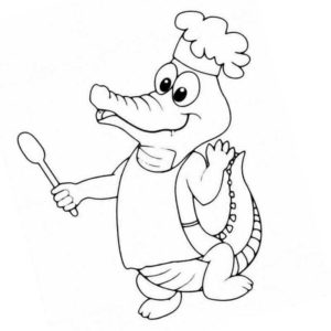крокодил повар