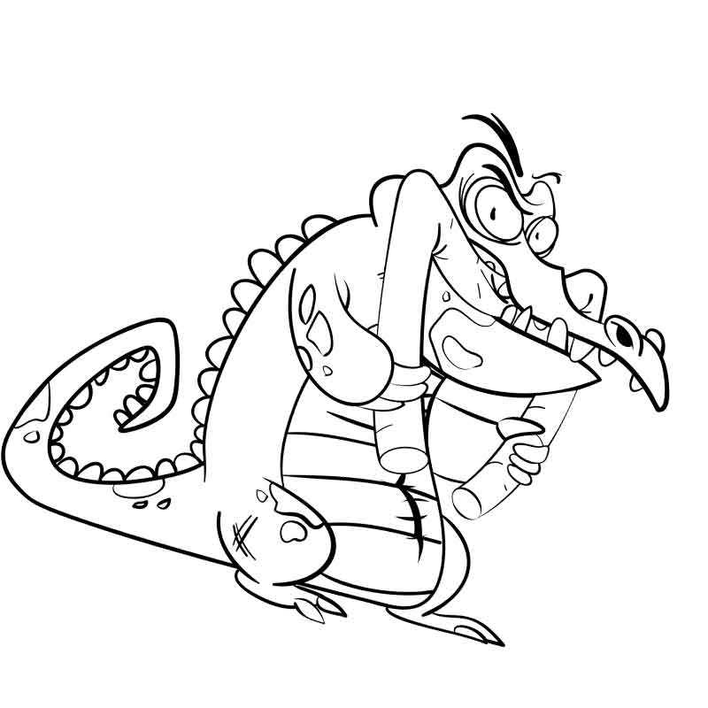 крокодил точит зубы