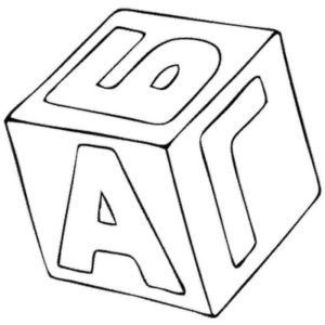 кубик с буквами