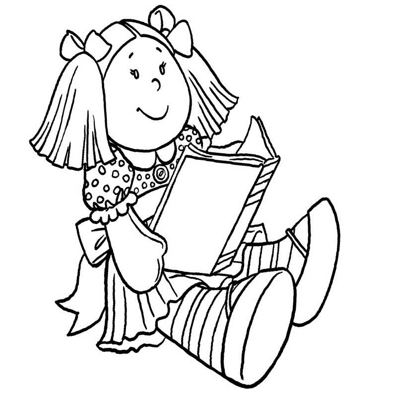 Кукла читает книгу