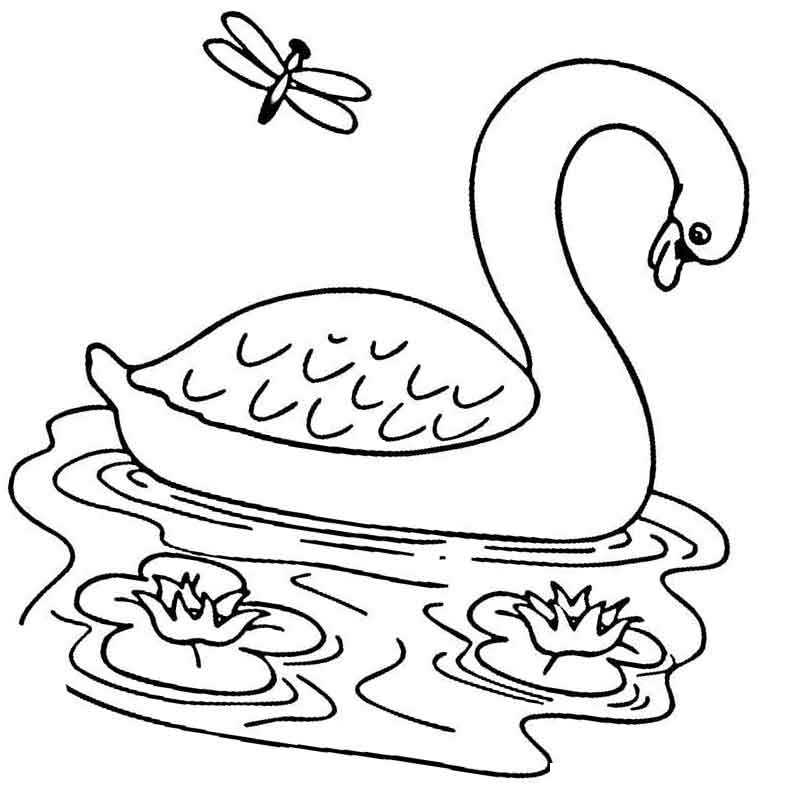 Раскраска «Гуси лебеди»