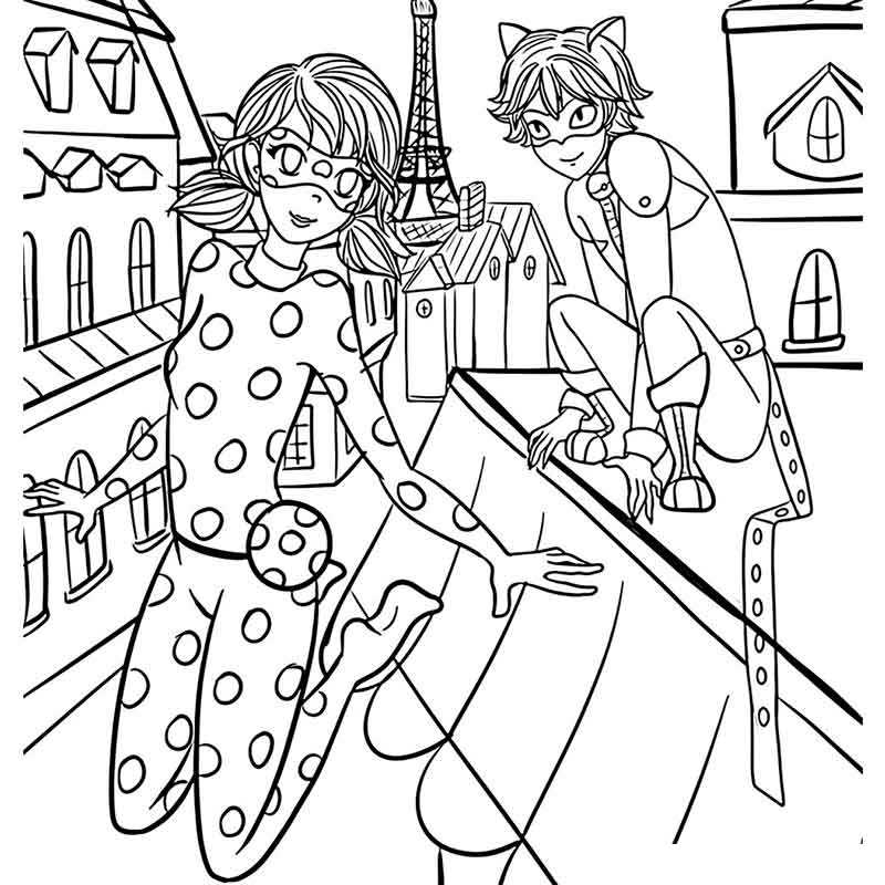 Леди баг и кот в Париже