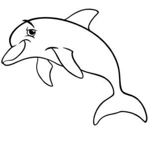 Водные раскраски. Дельфин