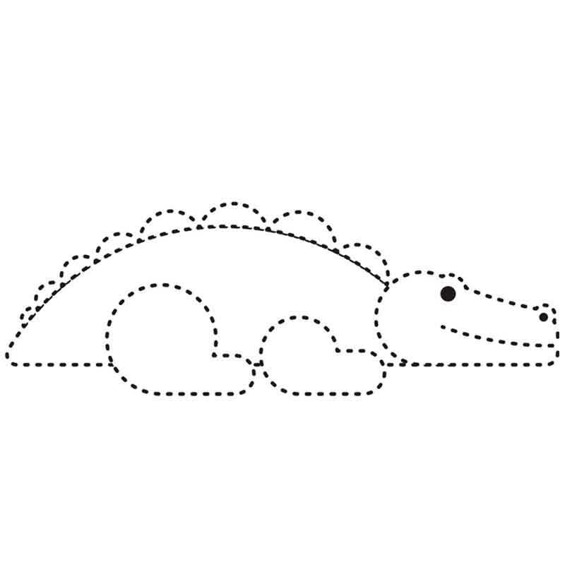 Легкий крокодил по точкам