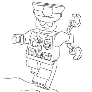 Лего полицейский с наручниками