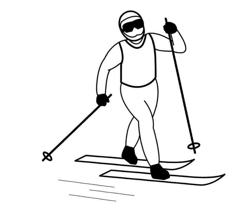 лыжник на лыжах