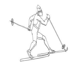 лыжник на спринте