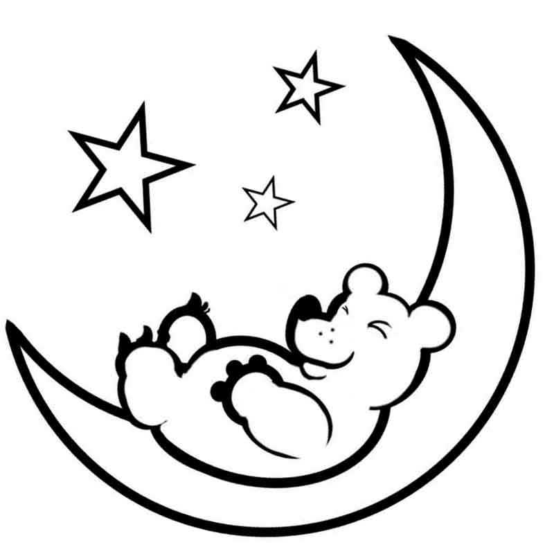 луна месяц звезды и мишка