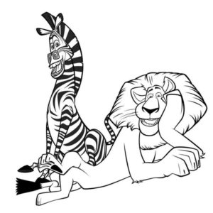 Мадагаскар Алекс и зебра