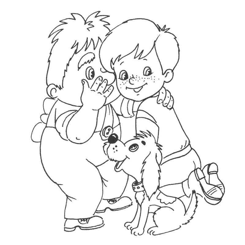 Малыш и Карлсон с щенком