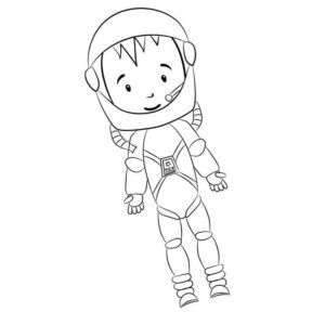 Мальчик в день космонавтики