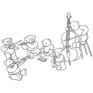 медведи с музыкальными инструментами