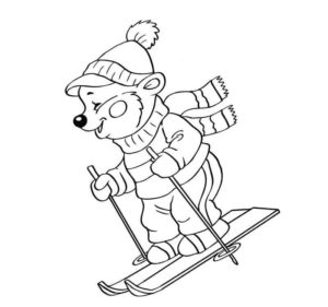 медвежонок лыжник