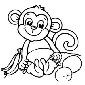 Милая обезьянка малыш