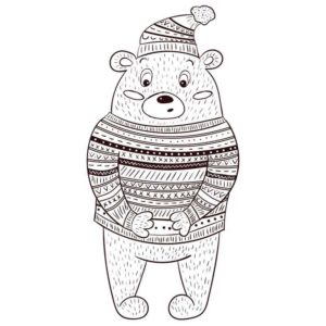 Милый медвежонок в свитере