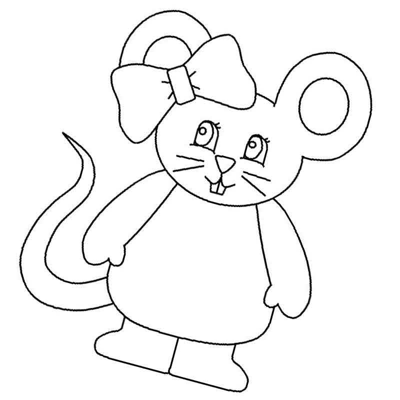 Раскраска Мышка