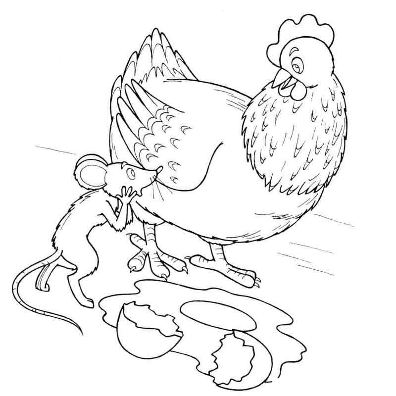 Раскраска Курочка Коко и Цыпленок Пи Цветняшки