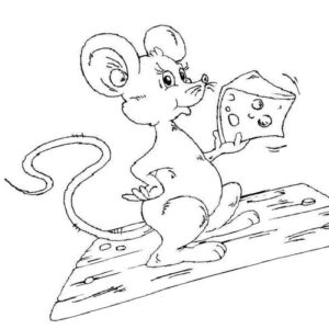 мышка с куском сыра