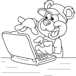 Мишка за компьютером