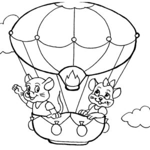 мышки летят на воздушном шаре