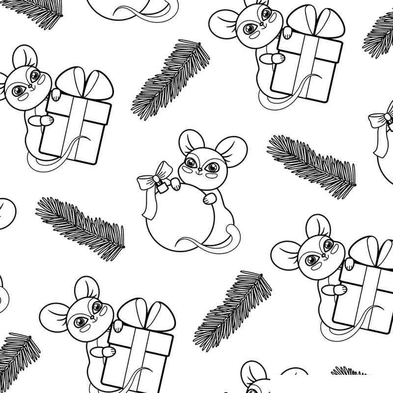 Мышки с новогодними подарками