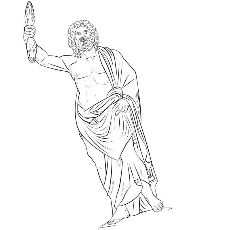 могучий Зевс бог древней Греции