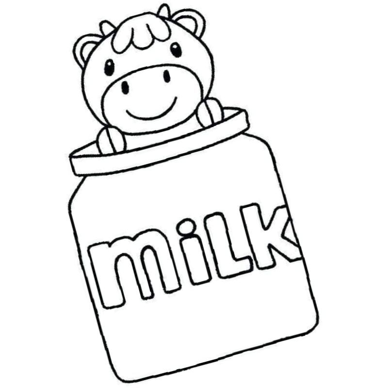 молоко и корова в банке
