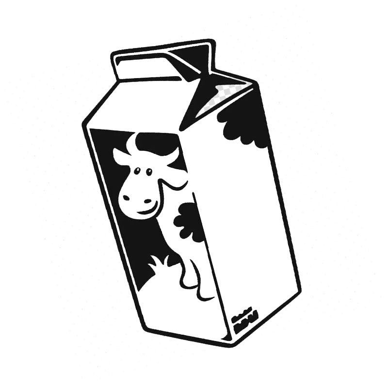 молоко с коровкой