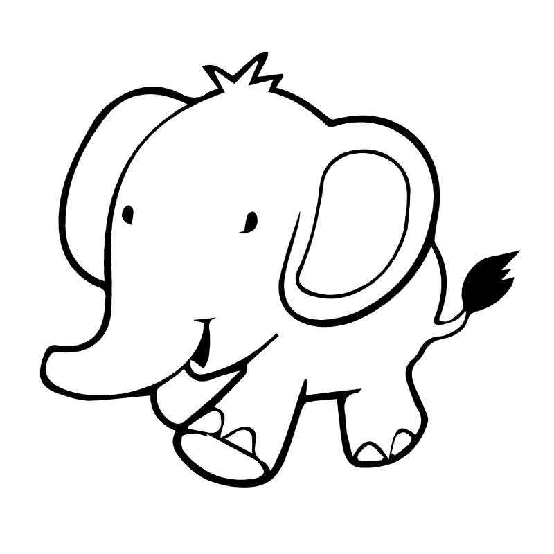 Раскраска Слон (счёт)