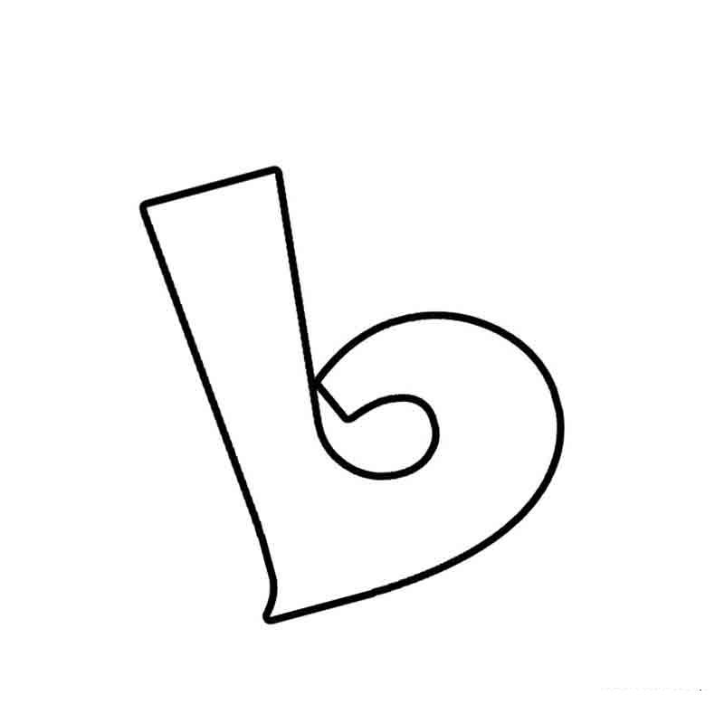 Раскраски алфавит, Раскраска Буква Ь формата А4 Алфавит.