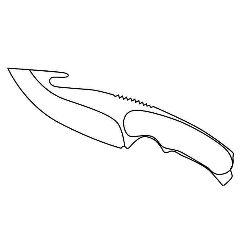 нож с лезвием крюком