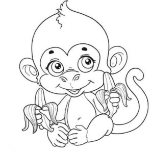 обезьяна с бананами
